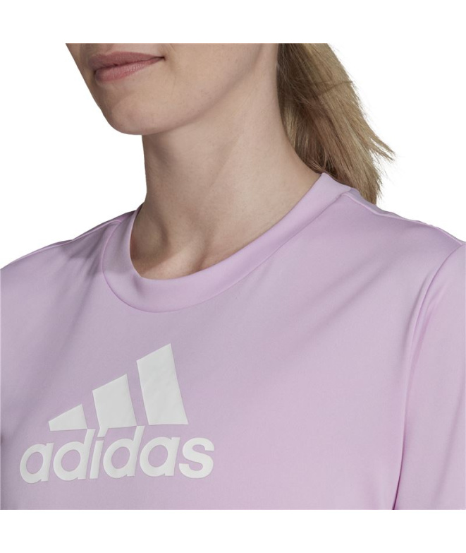Camiseta Mulher adidas Primeblue lilás Fitness