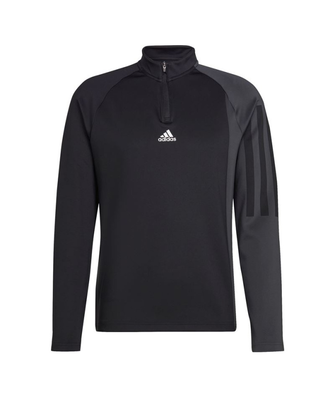 Camiseta fitness Homem adidas com zíper 1/4 e...