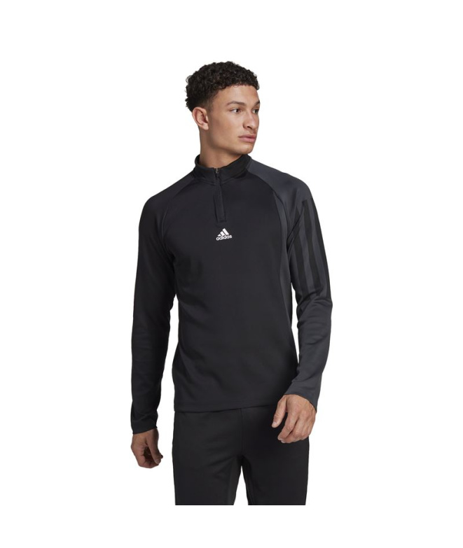 Camiseta fitness Homem adidas com zíper 1/4 e...