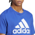 Camiseta Homem adidas Essentials com logo grande único azul