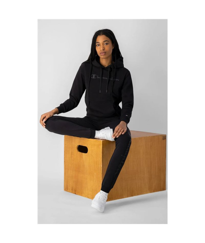 Champion com capuz Mulher Moletom preto