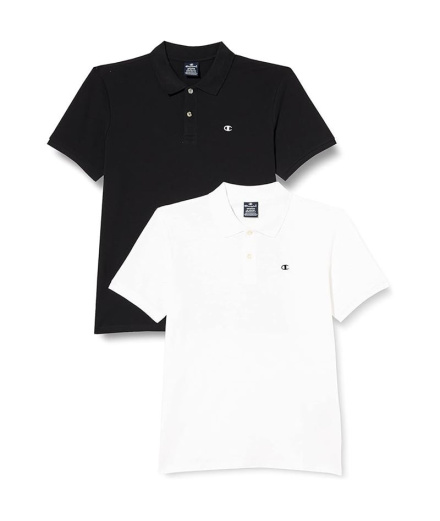 Pack Champion 2 Polo Blanco Negro