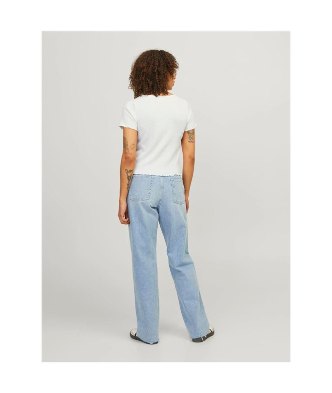 T-shirt blanc Jack & Jones Jxlucinda Str Ss Tee...