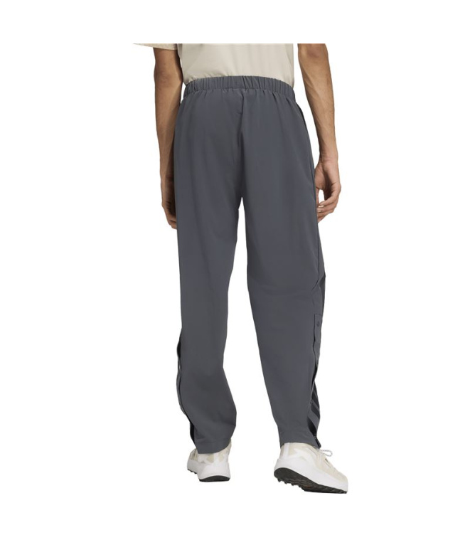 Calça Homem adidas 3 Stripes Regular Fit cinza...