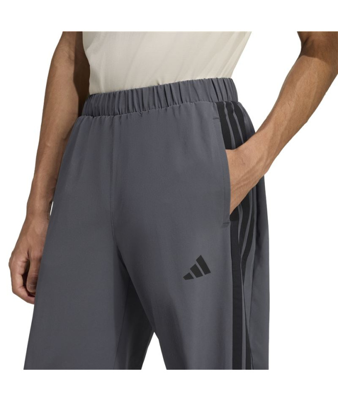 Calça Homem adidas 3 Stripes Regular Fit cinza...