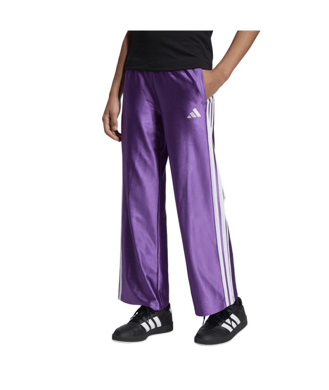 Calça adidas Jg Glam Menina roxa/prateada metálica