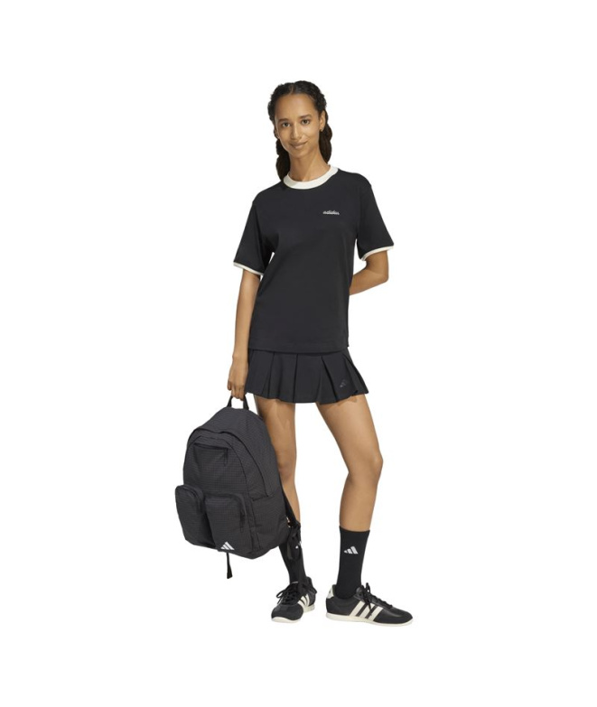 Camiseta Mulher adidas CP preta/branca
