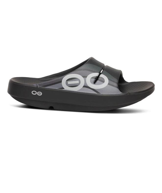Tongs Running Oofos Ooahh Sport Black Wave