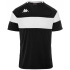 Camiseta Futebol Homem Kappa Dareto, preta e branca.
