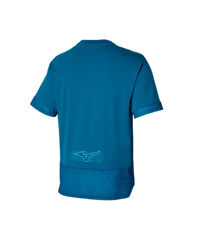 T-shirt Running Mizuno Athletics Mesh Homme bleu