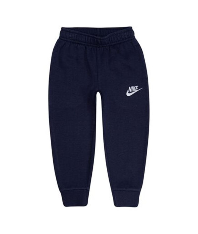 Calça Nike Club Fleece com Punho Canelado Azul