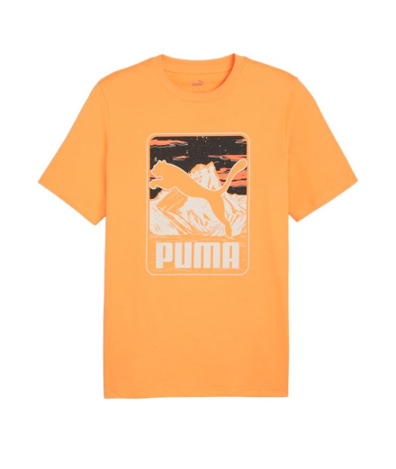 Camiseta Puma Graphics Mountain e Clementine Hombre Naranja