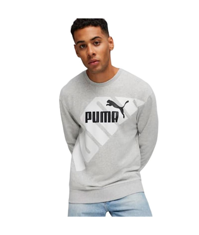 Moletom Homem Puma POWER Graphic C cinza claro