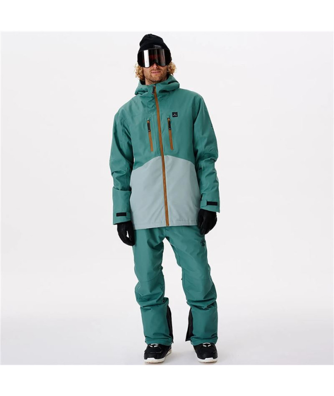 Veste de snowboard Rip Curl Freerider verte Homme
