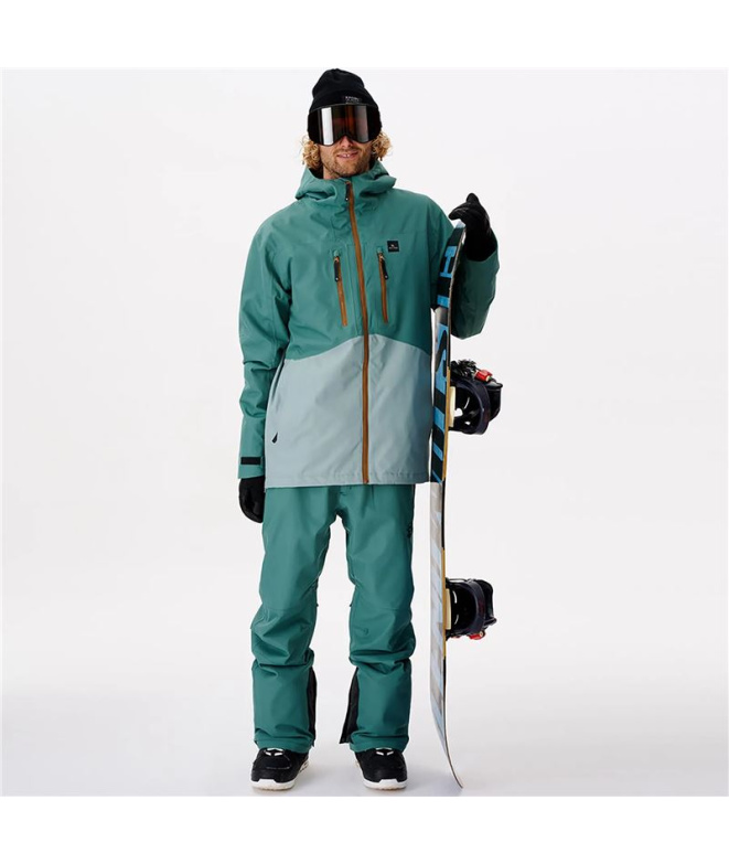 Veste de snowboard Rip Curl Freerider verte Homme
