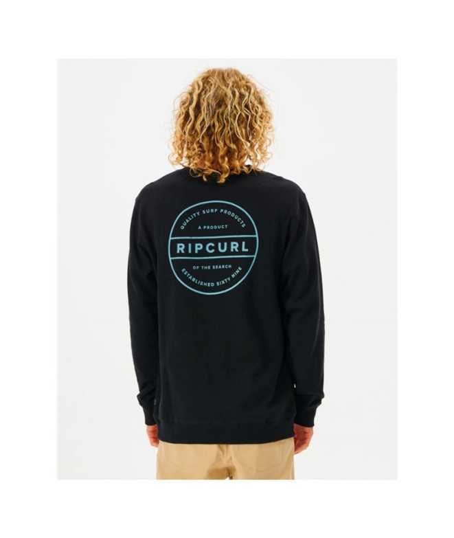 Sweat Rip Curl Re Entry Crew Homme noir