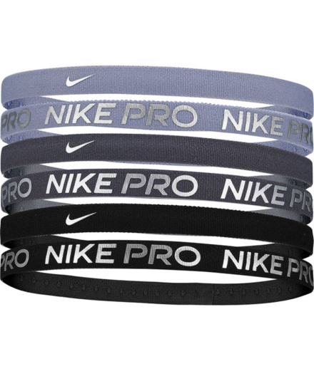 Cinta de Pelo Nike Flex Classic 6Pk Printed Metallic Morado