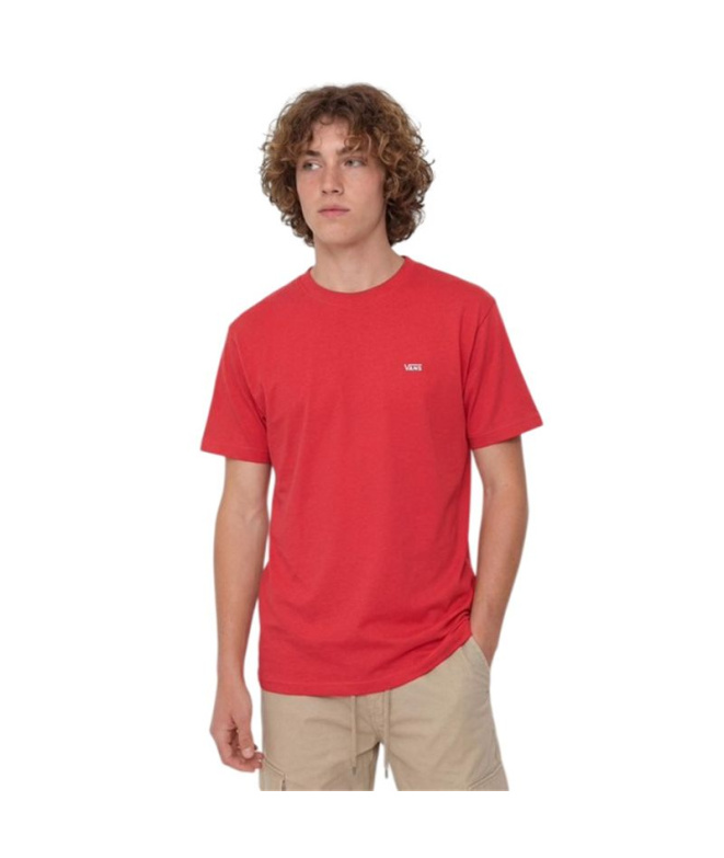 Camiseta Vans Left Chest Ss Hombre Crimson Haze