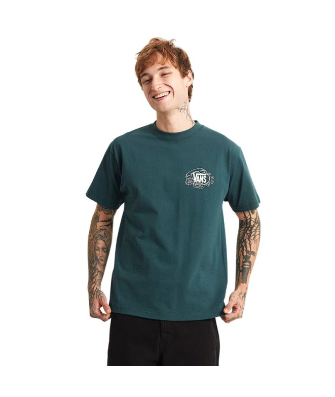 Camiseta Vans Hot Lines Ss Hombre Mystic Moss...