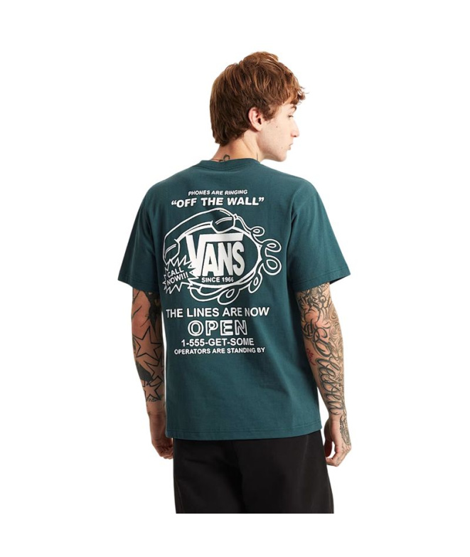 Camiseta Vans Hot Lines Ss Hombre Mystic Moss...