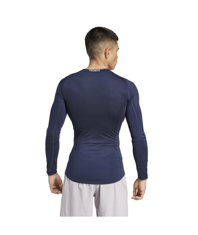 Camiseta Fitness Homem adidas Techfit Ls azul...