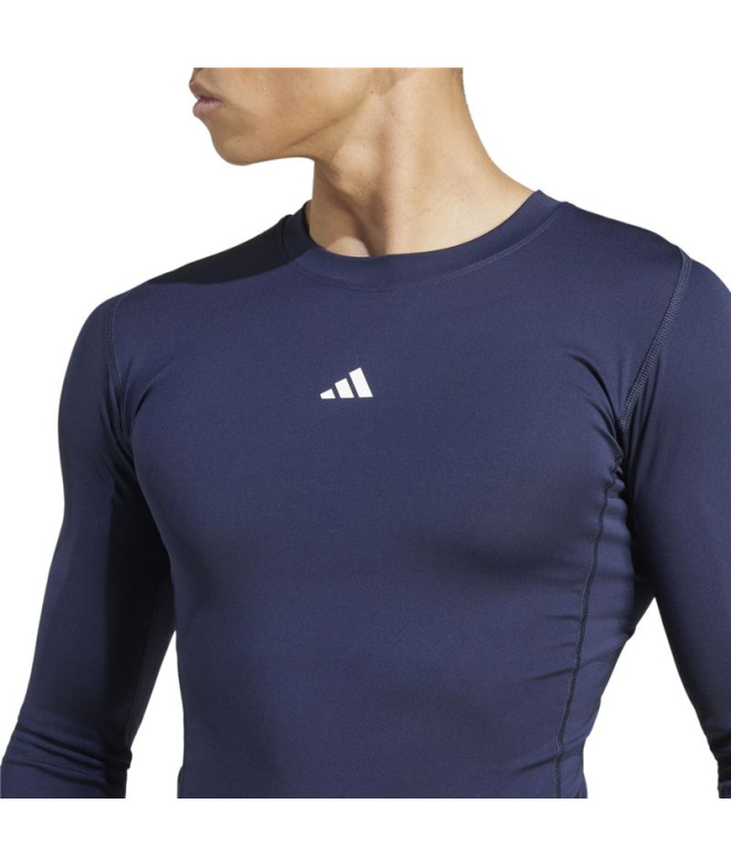 Camiseta Fitness Homem adidas Techfit Ls azul...