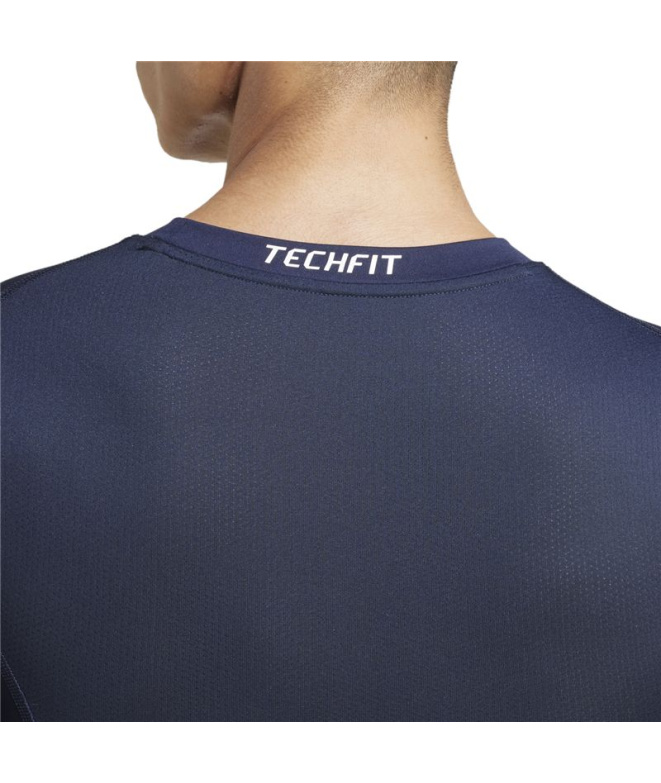 Camiseta Fitness Homem adidas Techfit Ls azul...
