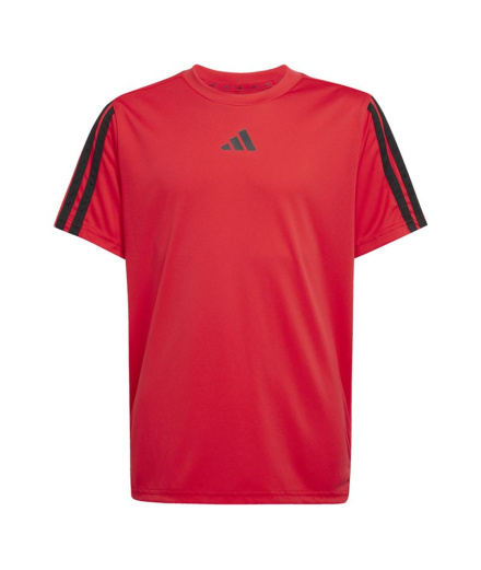 Camiseta de Fitness adidas Tr-Es 3 Bandas Niño Rubpur/Negro