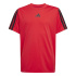 Camiseta adidas Tr-Es 3-Stripes Fitness Menino , Vermelha/Preta