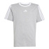 Camiseta adidas Jg 3 Stripes Bf Menina cor Brgrin/Branca