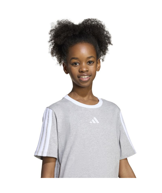 Camiseta adidas Jg 3 Stripes Bf Menina cor...