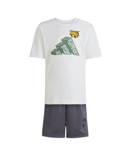 Conjunto Fitness Infantil adidas Lk Mc Tr Sset branco