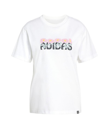 Camiseta branca Mulher adidas Soft Side
