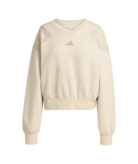 Moletom adidas Fi 3 Stripes Mt SW Mulher em Linho Cristal