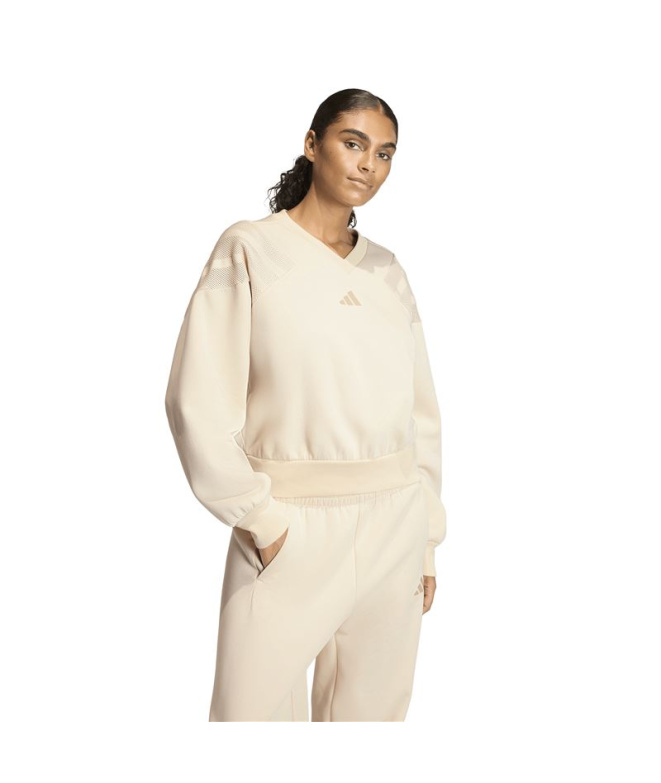 Sweat adidas Fi 3 Stripes Mt Sw Femme en lin et...