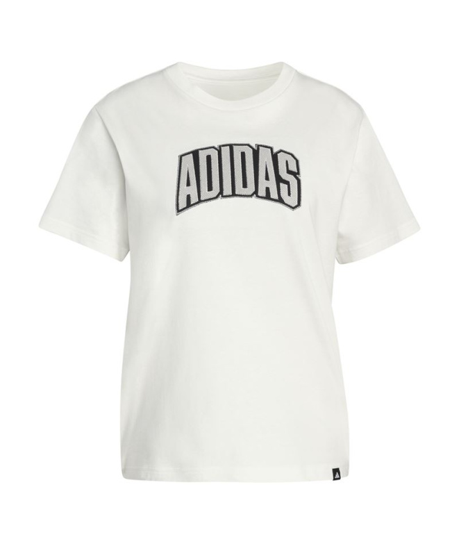 Camiseta Mulher adidas College branca