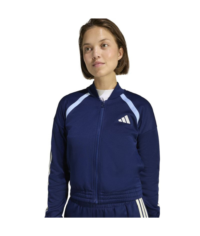 Femme adidas Teamsport Ts bleu foncé/blanc