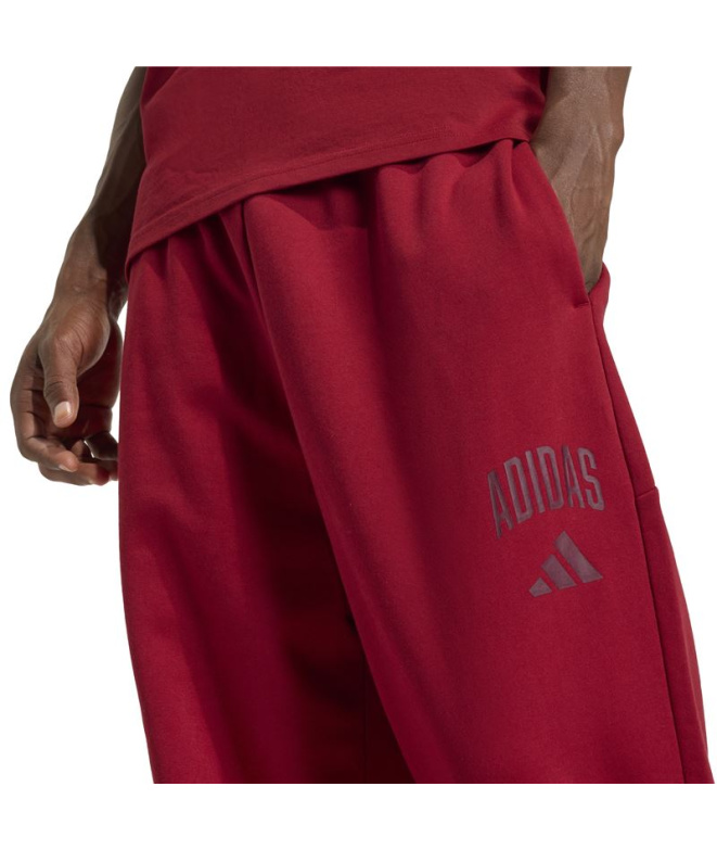 Calça vermelhas Homem adidas Collegiate