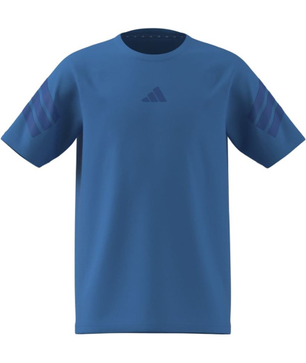 T-shirt Fitness Enfant adidas Spi 3 Bands Bleu/Reabri