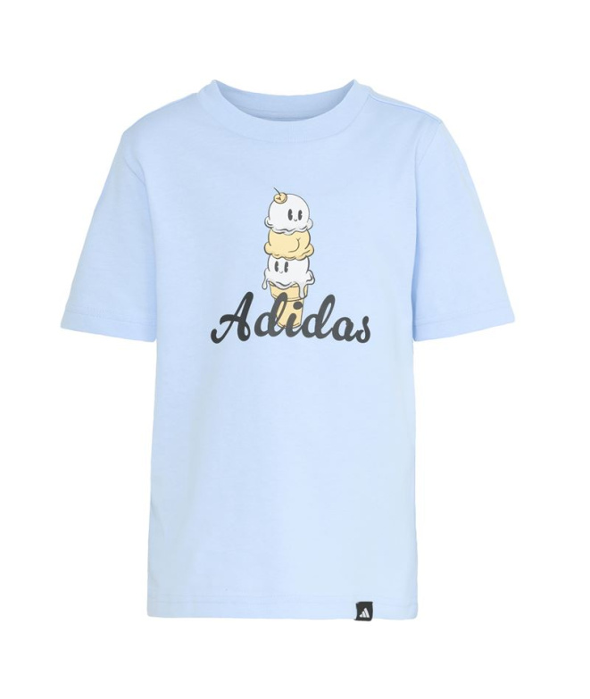 T-shirt bleu adidas Lk Food Enfant