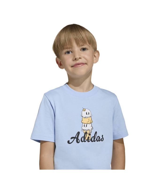 T-shirt bleu adidas Lk Food Enfant