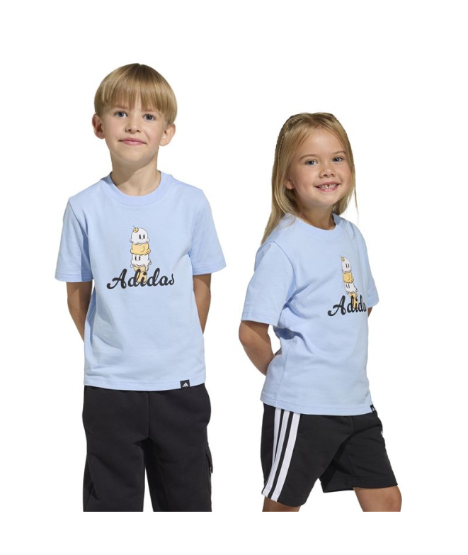 T-shirt bleu adidas Lk Food Enfant
