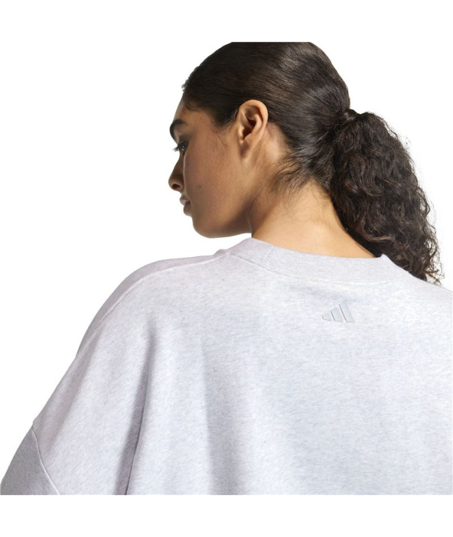 Sweat Femme adidas CP CRW Gris clair/Bordeaux