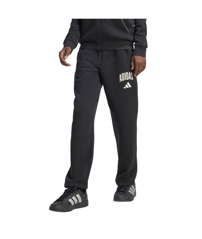 Calça Infantil adidas Clgt FL pretas/brancas