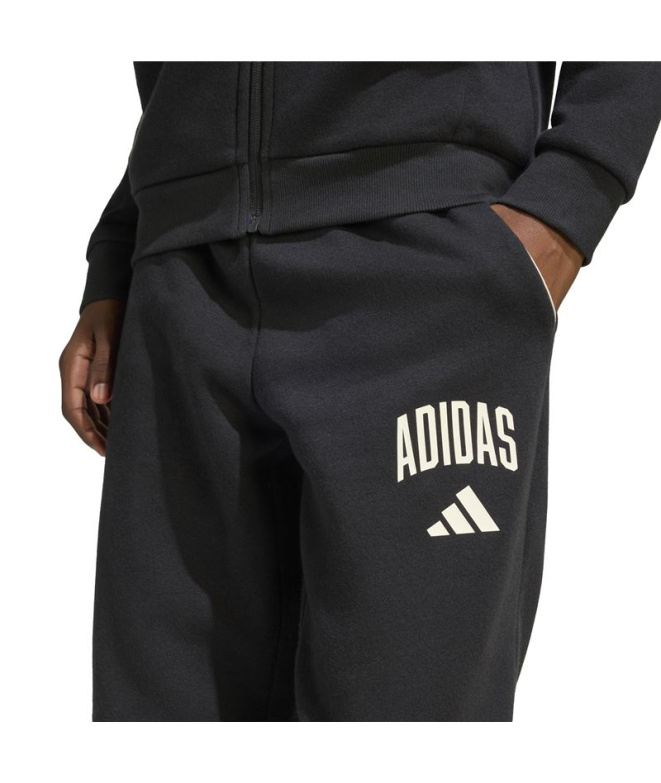 Calça Infantil adidas Clgt FL pretas/brancas