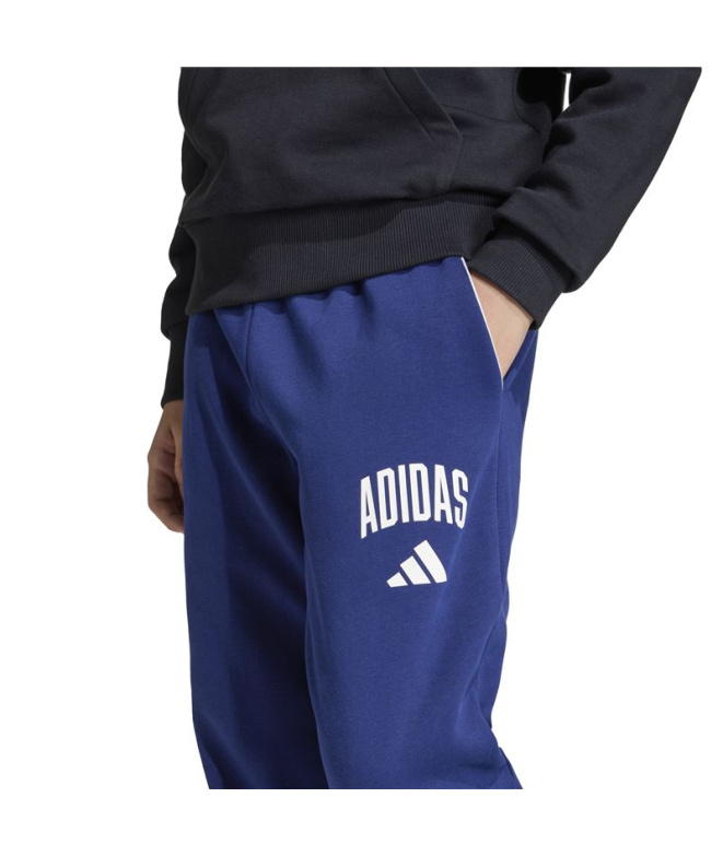 Calça Infantil adidas Clgt FL azul-escuro/branco