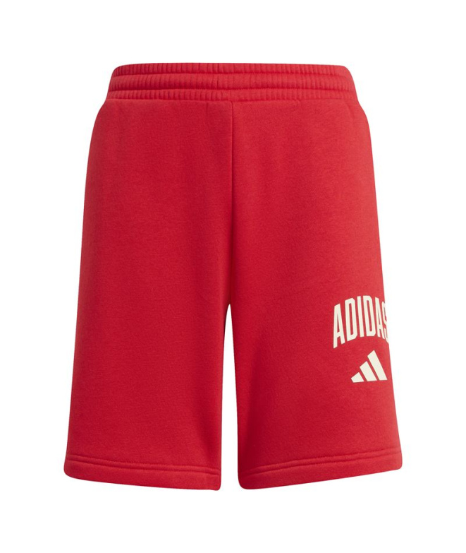 Pantalons Enfant adidas Clgt Fl Sho rouge/blanc