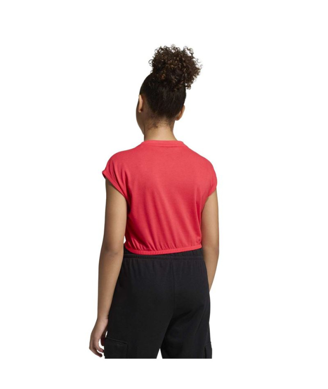 Camiseta adidas Jg Clgt Menina cor bordô/branca