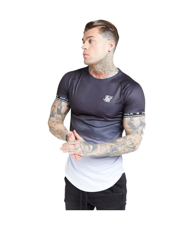 Siksilk - T-shirt homme raglan à ourlet incurvé