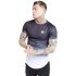 T-shirt Siksilk Raglan com bainha curva para homem